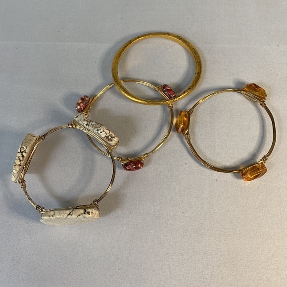 Four bangle bracelets wire wrapped - Picture 2 of 9